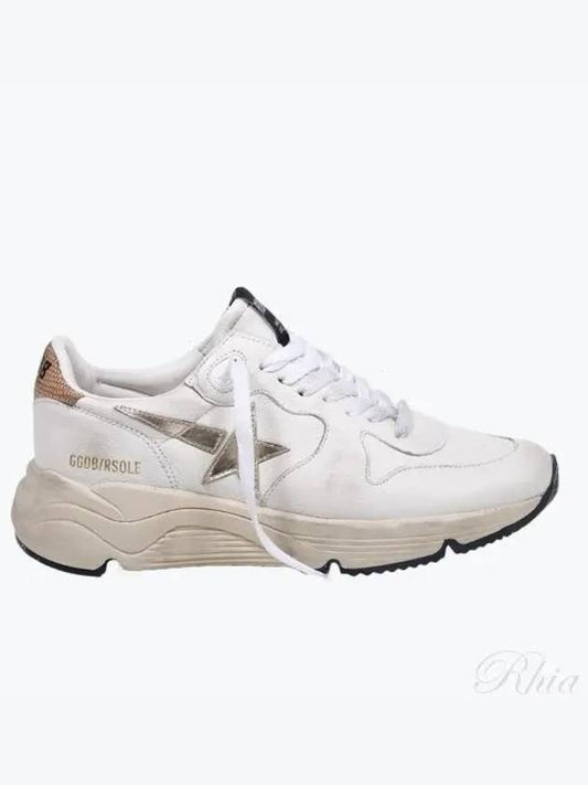 Running Sole Sports Low Top Sneakers Gold White - GOLDEN GOOSE - BALAAN 2