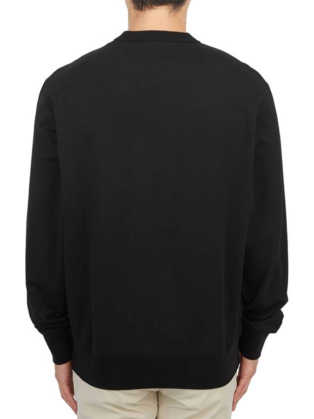 Stretch Fleece Crew Neck Sweatshirt Black - CP COMPANY - BALAAN 4