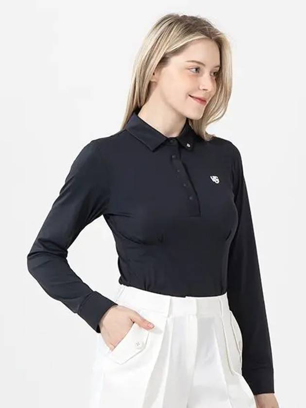 Golf women s tailored fit collar t shirt black - HENRY STUART - BALAAN 1