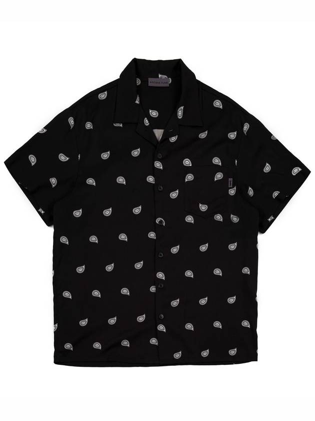 Paisley Short Sleeves Shirt Black - ARCANE FUNK - BALAAN 2