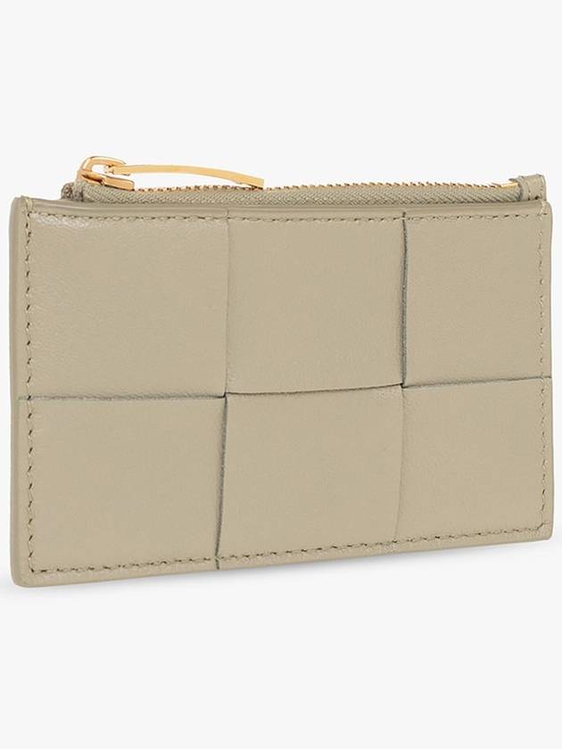 Intrecciato Zipper Card Wallet Travertine - BOTTEGA VENETA - BALAAN 5