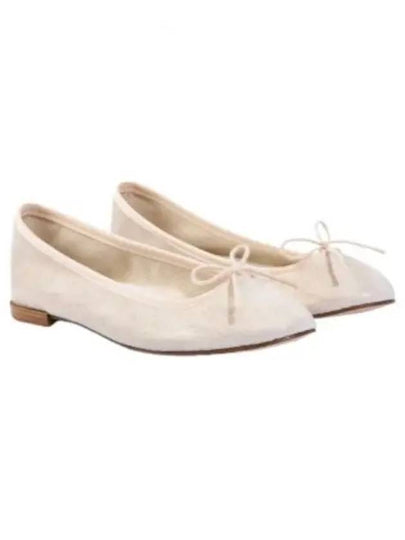 Cendrillon Bow Detail Leather Ballerina White - REPETTO - BALAAN 2