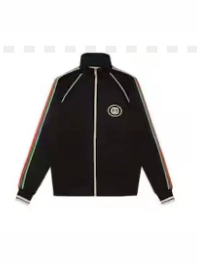 Interlocking G Technical Jersey Zip-up Jacket Black - GUCCI - BALAAN 2