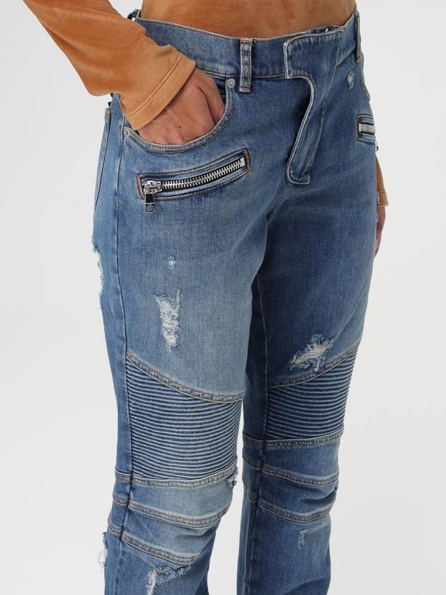 Biker Fade Denim Skinny Jeans Blue - BALMAIN - BALAAN 6