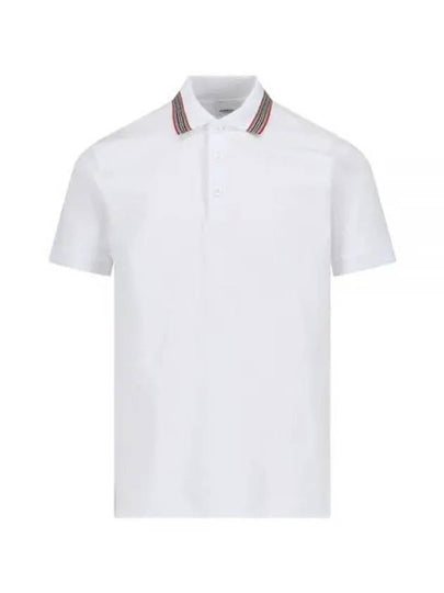 Cotton Polo Shirt White - BURBERRY - BALAAN 2