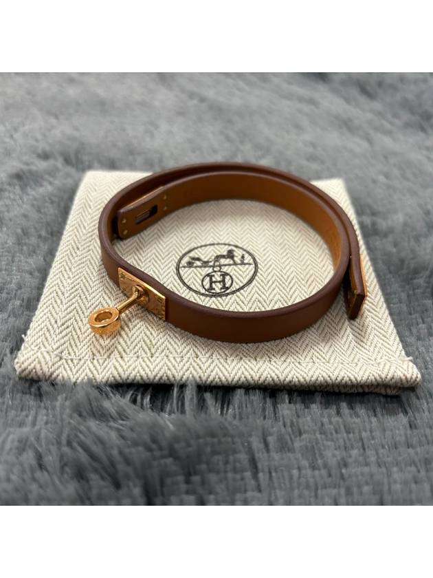 Kelly Double Tour Bracelet Brown - HERMES - BALAAN 3