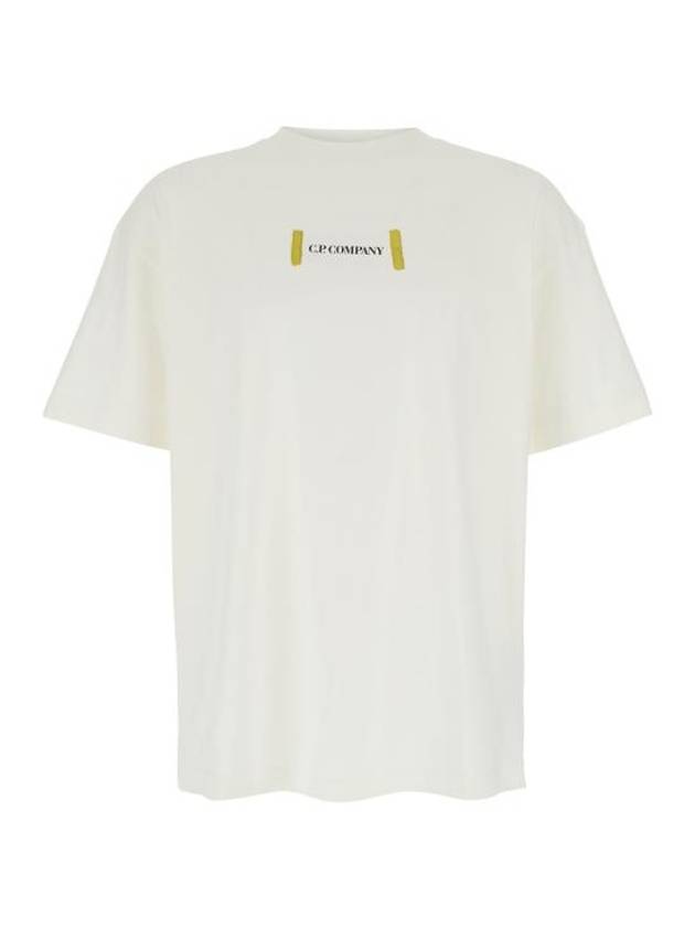 30/1 Jersey Printed Logo Short Sleeve T-Shirt White - CP COMPANY - BALAAN 1