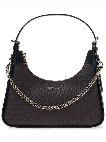 Wilma Logo Shoulder Bag Black Brown - MICHAEL KORS - BALAAN 2