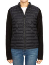 Padded Cotton Zip Up Cardigan Black - MONCLER - BALAAN 3