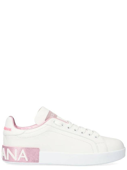 Portofino low-top sneakers white pink - DOLCE&GABBANA - BALAAN 2