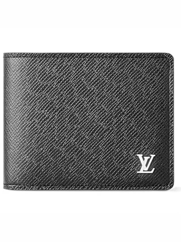 Multiple Taiga Leather Half Wallet Black - LOUIS VUITTON - BALAAN 2