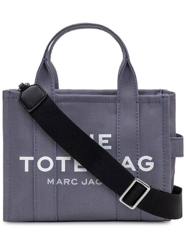 Logo Small Canvas Tote Bag Blue Shadow - MARC JACOBS - BALAAN 3