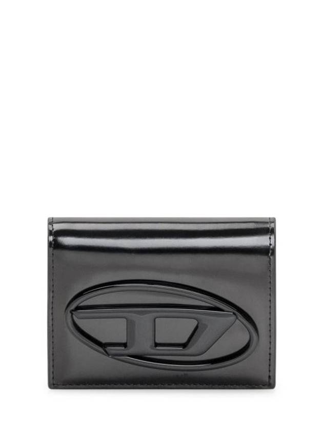 1DR Mirror Flap Card Wallet Black - DIESEL - BALAAN 1