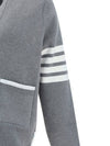 V-Neck Diagonal Armband Cardigan Grey - THOM BROWNE - BALAAN 5