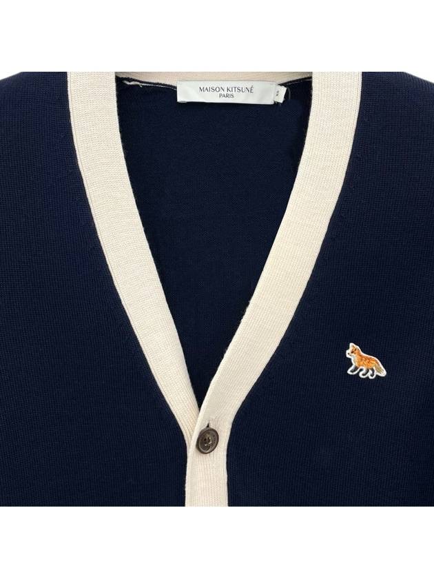 Baby Fox Bicolor Classic Cardigan Navy - MAISON KITSUNE - BALAAN 5