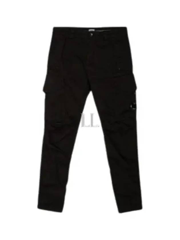 Stretch Sateen Ergonomic Lens Utility Straight Pants Black - CP COMPANY - BALAAN 2