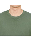 Compass Badge Ribbed Cotton Knit Top Dark Green - STONE ISLAND - BALAAN 6