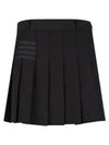 Women s unbalanced diagonal pleated culottes skirt BMU4A134W - LUX GOLF - BALAAN 3