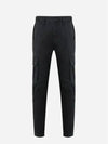 Garment Dyed Old Effect Stretch Broken Twill Cotton Cargo Pants Black - STONE ISLAND - BALAAN 2