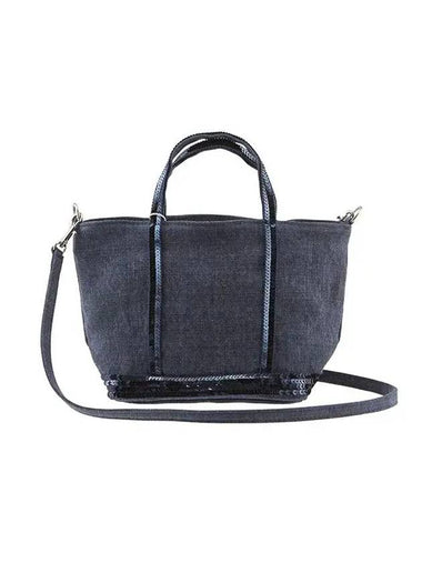 Cabas Mini Tote Bag Denim - VANESSA BRUNO - BALAAN 1