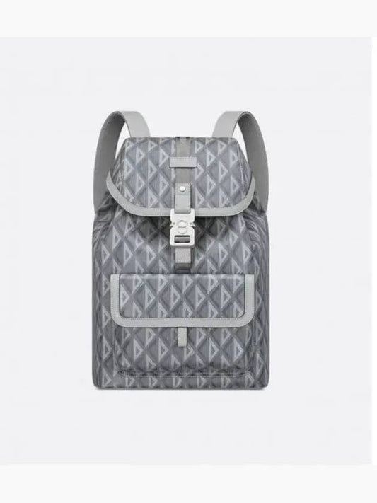 Hit the Road CD Diamond Canvas Smooth Calfskin Backpack Grey - DIOR - BALAAN 2