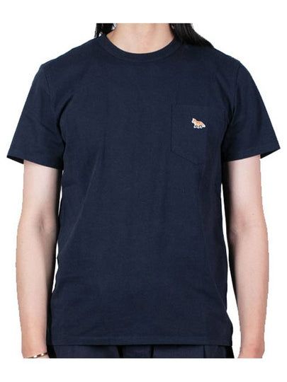 Baby Fox Patch Pocket Short Sleeve T-Shirt Navy - MAISON KITSUNE - BALAAN 2