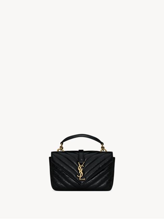 Applique Logo Quilted Calf Leather Tote Bag Black - SAINT LAURENT - BALAAN 5