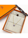 Mini Pop H Pendant Necklace Gold Lilas - HERMES - BALAAN 3