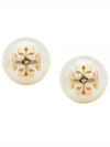 Crystal Pearl Stud Earrings Gold - TORY BURCH - BALAAN 2