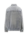 Embroidered Logo Denim Jacket Blue - BALENCIAGA - BALAAN 3