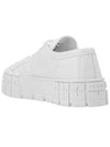 Double Wheel Re-Nylon Gabardine Low-Top Sneakers White - PRADA - BALAAN 4