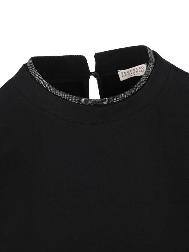 Monilli Jersey Short Sleeve T-Shirt Black - BRUNELLO CUCINELLI - BALAAN 4