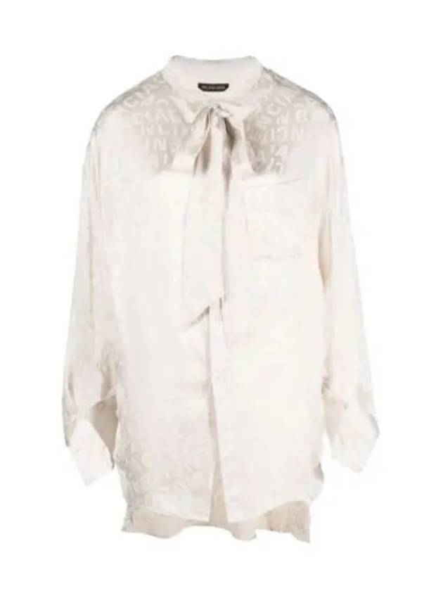 Twist swing silk blouse ivory 675504 TNN10 - BALENCIAGA - BALAAN 1