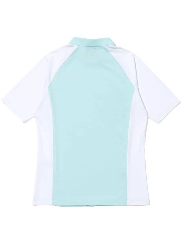 Diagonal placket women’s short sleeve base layer MINT - 20THHOLE - BALAAN 2