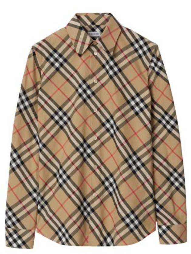 Check Pattern Shirt Beige - BURBERRY - BALAAN 6