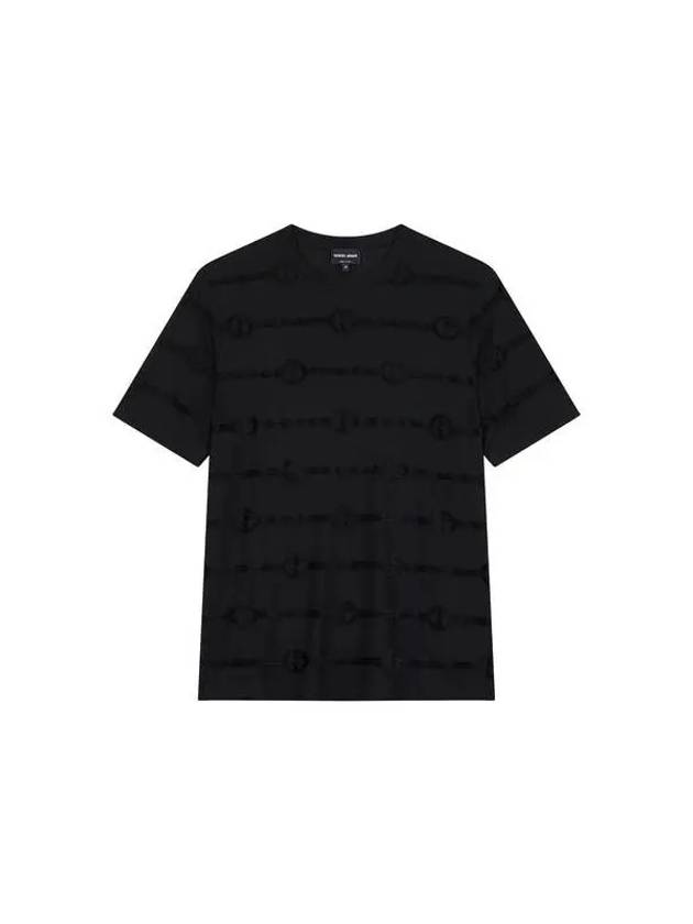 Men s Logo Striped Easy T Shirt Black 271532 - GIORGIO ARMANI - BALAAN 1