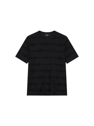 Men s Logo Striped Easy T Shirt Black 271532 - GIORGIO ARMANI - BALAAN 1