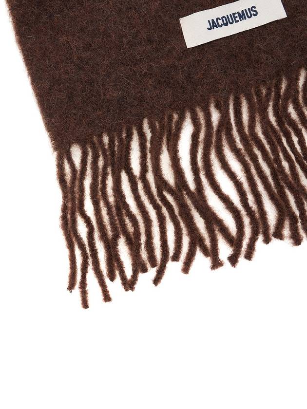 Carro Mohair Alpaca Muffler Brown - JACQUEMUS - BALAAN 8