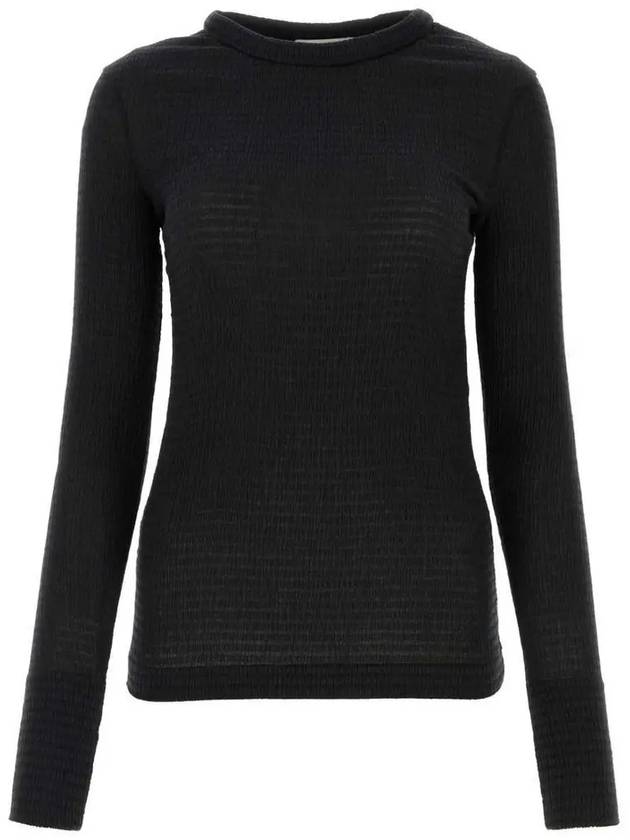 Crew Neck Wool Knit Top Dark Brown - JIL SANDER - BALAAN 2