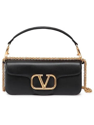 V logo leather shoulder bag B0K30ZXL - VALENTINO - BALAAN 1