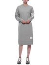 Classic Loopback 4-Bar Sweater Midi Dress Light Grey - THOM BROWNE - BALAAN 4