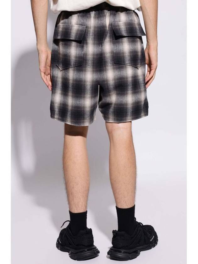 RHUDE PLAID LOGO SHORT - RHUDE - BALAAN 4