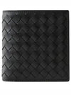 Intrecciato Small Folder Half Wallet Black - BOTTEGA VENETA - BALAAN 2