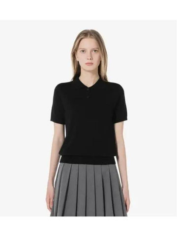 Women s Basic Wool Sweater Polo Black - LACOSTE - BALAAN 1