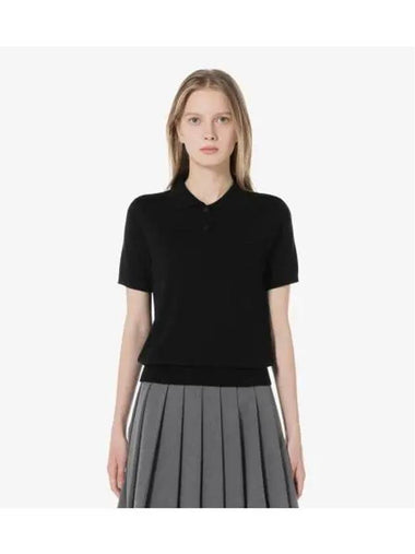 Women s Basic Wool Sweater Polo Black - LACOSTE - BALAAN 1