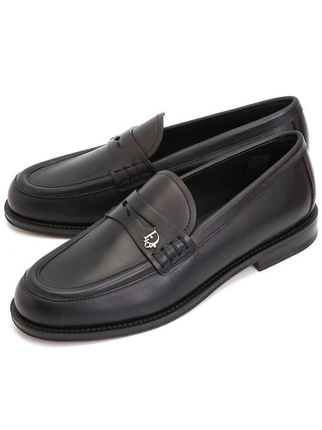 Granville Oblique Leather Loafer Black - DIOR - BALAAN 2