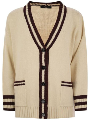 VICOLO - Cardigan with contrasting edges - WEEKEND MAX MARA - BALAAN 1