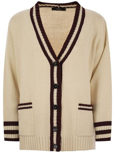 VICOLO - Cardigan with contrasting edges - WEEKEND MAX MARA - BALAAN 1