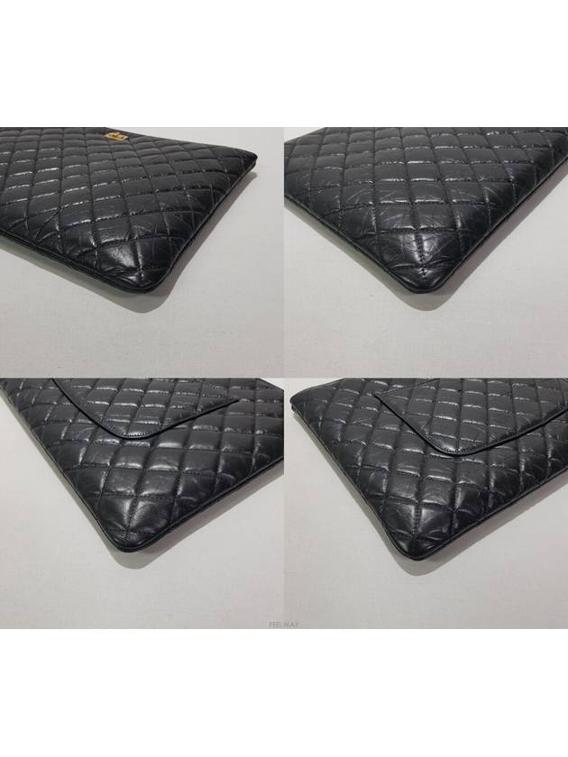 2 55 Vintage Calfskin Quilted Large Clutch A82726 - CHANEL - BALAAN 7