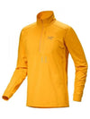 Men's Low LT Zip Neck Long Sleeve T-Shirt Yellow - ARC'TERYX - BALAAN 2